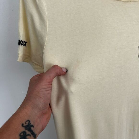 Ganni Pastel Yellow Banana Crewneck T-Shirt Size S Microfloral Snack Spring Time - Picture 7 of 13